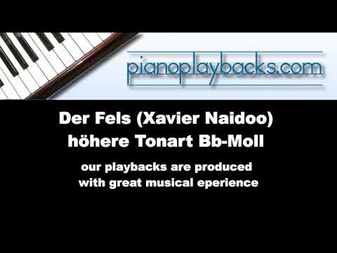 Der Fels (Xavier Naidoo, Allein mit Flügel) Playback Instrumental Demo Bb-Moll
