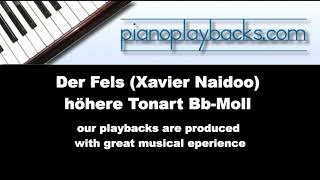 Der Fels (Xavier Naidoo, Allein mit Flügel) Playback Instrumental Demo Bb-Moll