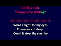 Jethro Tull - Reasons for Waiting