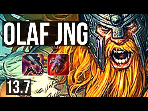 OLAF vs PANTHEON (JNG) | 5/0/13, Rank 8 Olaf | TR Grandmaster | 13.7