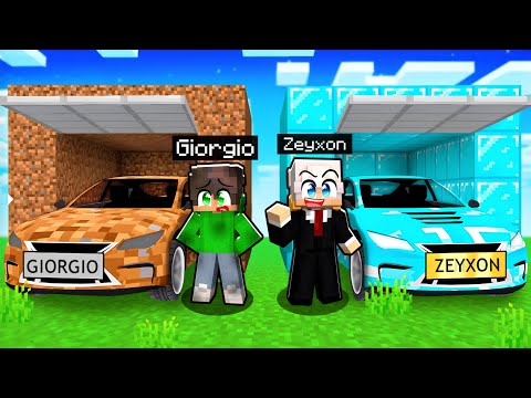 GARAGE di DIAMANTE contro GARAGE di TERRA in MINECRAFT!