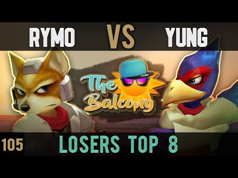 Melee @ the Balcony 105 - Losers Top 8 ft. Yung (Falco) VS Rymo (Fox)
