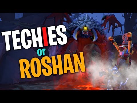 Techies or Roshan. Who Did it Better? - DotA 2 Funny Moments