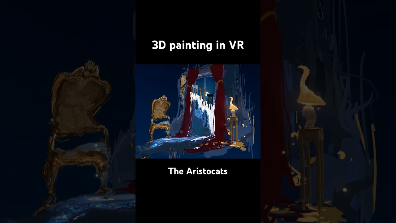 【This Changes Art】3D painting in VR -The Aristocats- #shorts