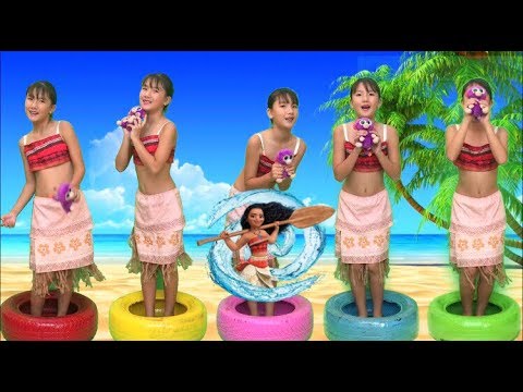 FUI CLONADA MOANA | Five Little Babies Jumping on the bed song | Nursery Rhymes for Children