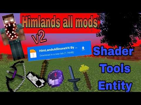 Hero op -  Himlands all mods for minecraft pe |  Shader+tools+entity |  Himlands |  Minecraft |  Hero op #minecraft