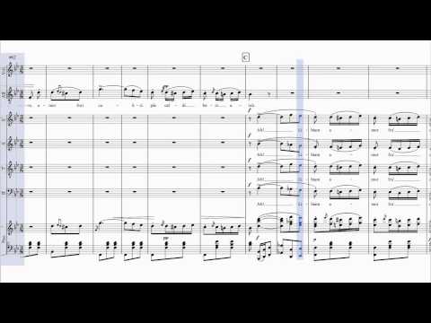 "Brindisi" from "La Traviata" - study version w/ piano, voices and slow tempo (score animation)