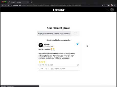 Threader compiler - How to use our Chrome extension to compile a Twitter thread (or tweetstorm)