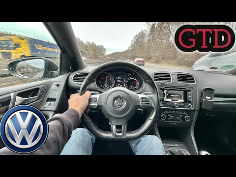 VOLKSWAGEN GOLF VI GTD 170HP 2012 AUTOBAHN POV DRIVE TOP SPEED AND ACCELERATION (DIESEL POWER)