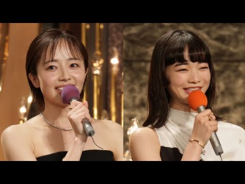 <第49回日本アカデミー賞>見上愛&森田望智が新人俳優賞受賞! 見上は親友・河合優実と“共演”に涙!