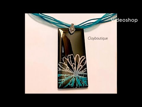 Take a Break With Clayboutique number 1!  Polymer Clay Faux Fused Glass Pendant