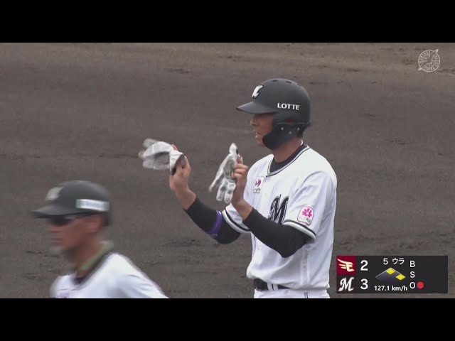 【ファーム】マリーンズ・岡大海 センター前に抜ける勝ち越しタイムリーで本日猛打賞!! 2025年9月9日 千葉ロッテマリーンズ 対 東北楽天ゴールデンイーグルス