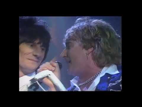 Rod Stewart Faces reunion 'Stay with Me' w/ Ronnie Wood and Bill Wyman Brit Awards 1993