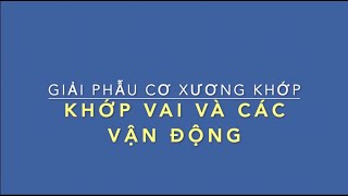 Khớp vai và vận động