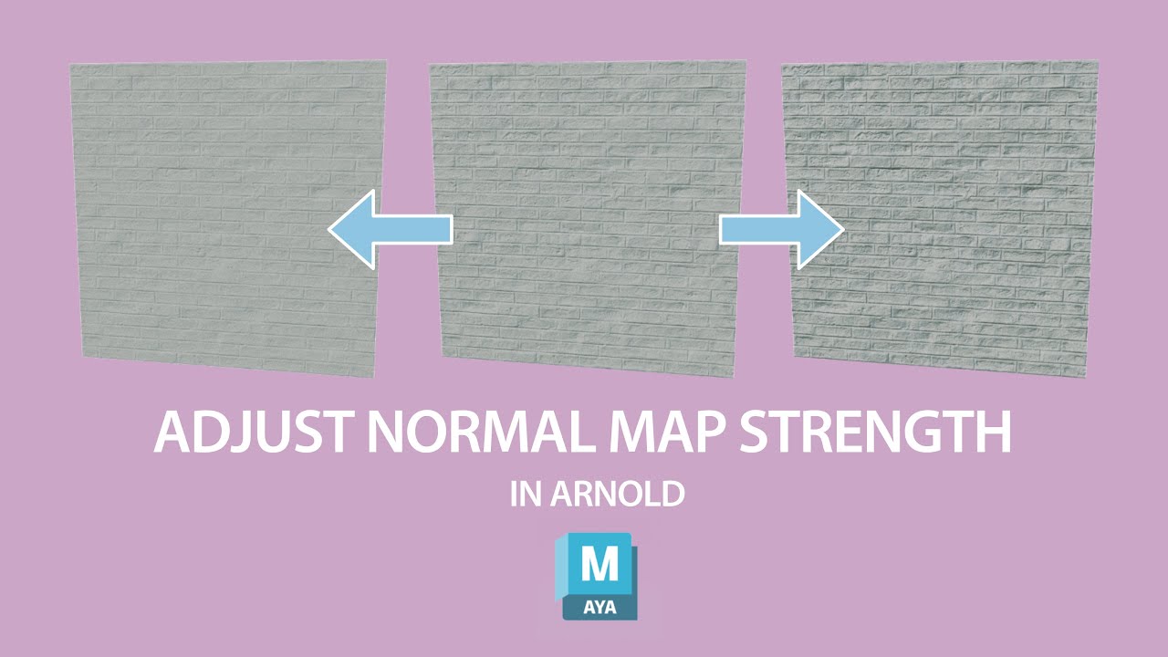 Control Normal Map Strength for Arnold - Autodesk Maya Tutorial