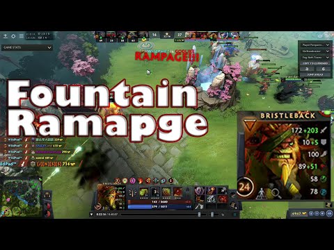 BristleBack Fountain Rampage - Tiny Toss in Fountain | DotA 2