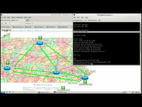 Shaping OSPF Routing on Debian Quagga using Interface Costs