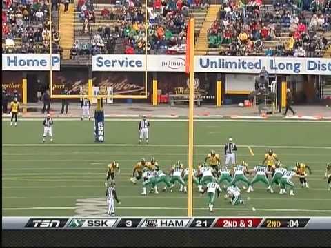 CFL Saskatchewan 6, Hamilton 24 - October 31, 2009