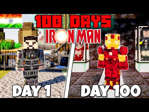 I Survived 100 Days As IRON MAN In Minecraft...Here What Happened (HINDI)