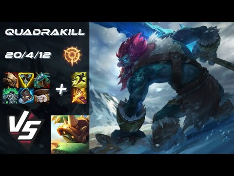 JUNGLE Trundle vs Rammus [QUADRAKILL] - NA Challenger Patch 25.19