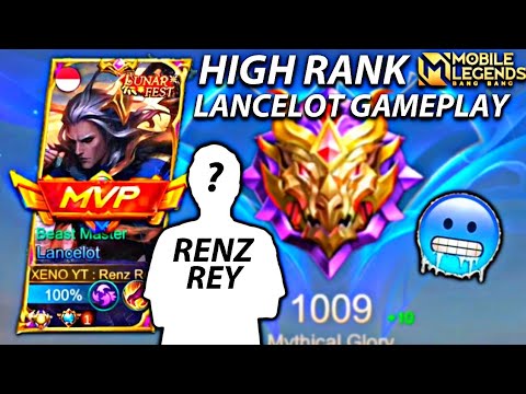 AKHIRNYA MYTHICAL GLORY 1000 POINTS!! 🤩 TOP GLOBAL LANCELOT AGGRESSIVE GAMEPLAY | MOBILE LEGENDS