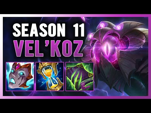 SEASON 11 VEL'KOZ SUPPORT GUIDE AND GAMEPLAY | BUILD+RUNES