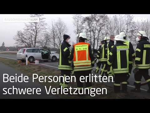 Zwei Schwerverletzte nach Frontalzusammenstoß bei Bauschheim