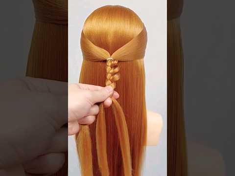 stylish hairstyle design for open hair #latest #new #viral #trending