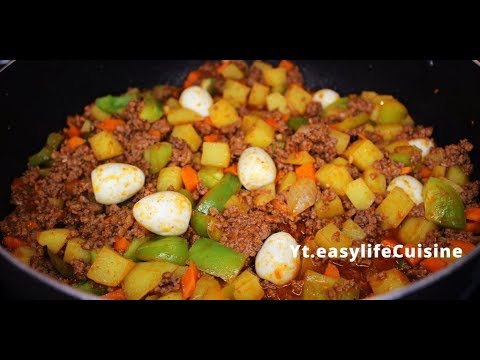 How to make Sautéed Ground beef and Quail eggs in...