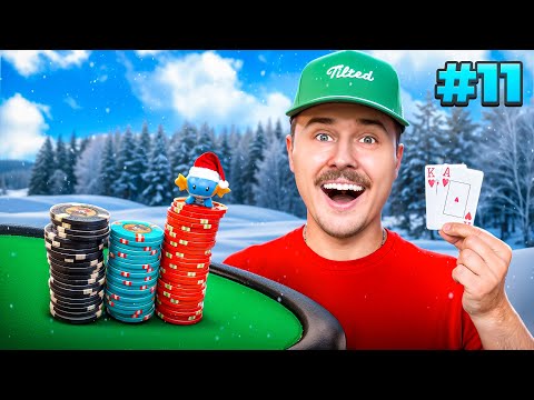 Going ALL IN THREE TIMES at Texas Poker Home Game! | Wolfmas Day #11