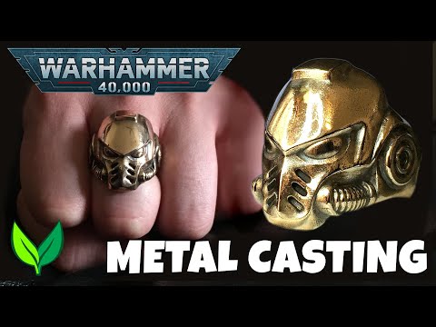 Warhammer 40K Space Marine character Ring - 3D print to metal casting - by VOGMAN