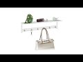 relaxdays Appendiabiti da parete Con ripiano 6 ganci, Bianco