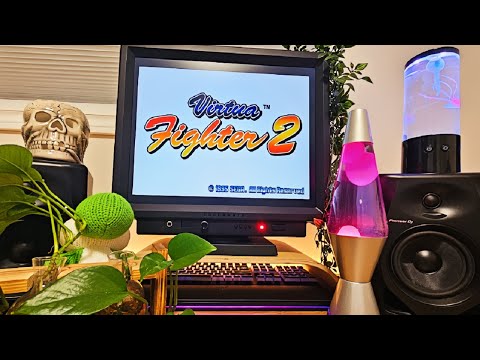 Sega Saturn - Virtua Fighter 2 on a RetroTink 4K and Checkmate 19" IPS LCD Monitor