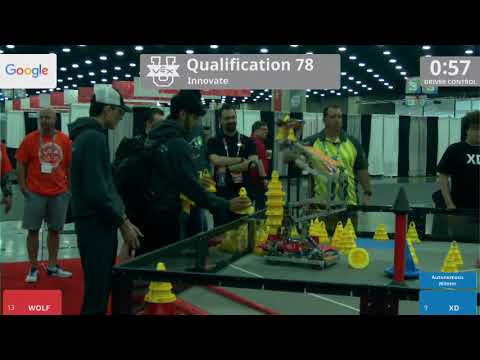 2018 VEXU Innovate Q78 - WOLF vs XD - 74 to 123