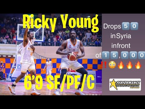 Ricky Young 6’9 (SF/PF/C) “50 Point Game”(April 1, 2023) in front of 15k fans in Syria‼️😳🔥🔥🔥