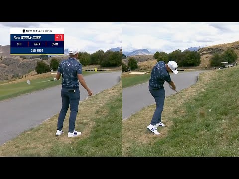 Player hits two balls at the same time at 2023 #NZOpen | PGA of Australia