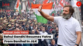 Bharat Jodo Yatra LIVE: Rahul Gandhi Resumes Yatra From Banihal In Jammu & Kashmir