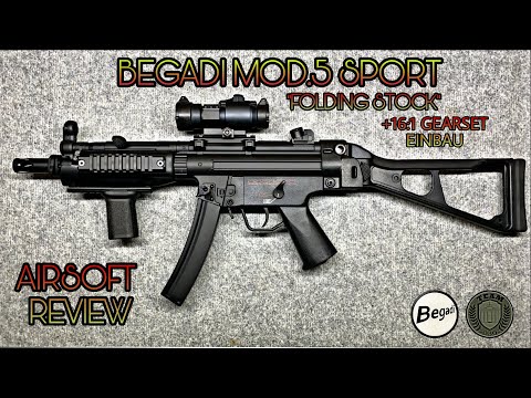 [REVIEW] BEGADI/CYMA Mod.5/MP5 SPORT Folding Stock S-AEG mit BEGADI CORE EFCS 6mm Airsoft Review