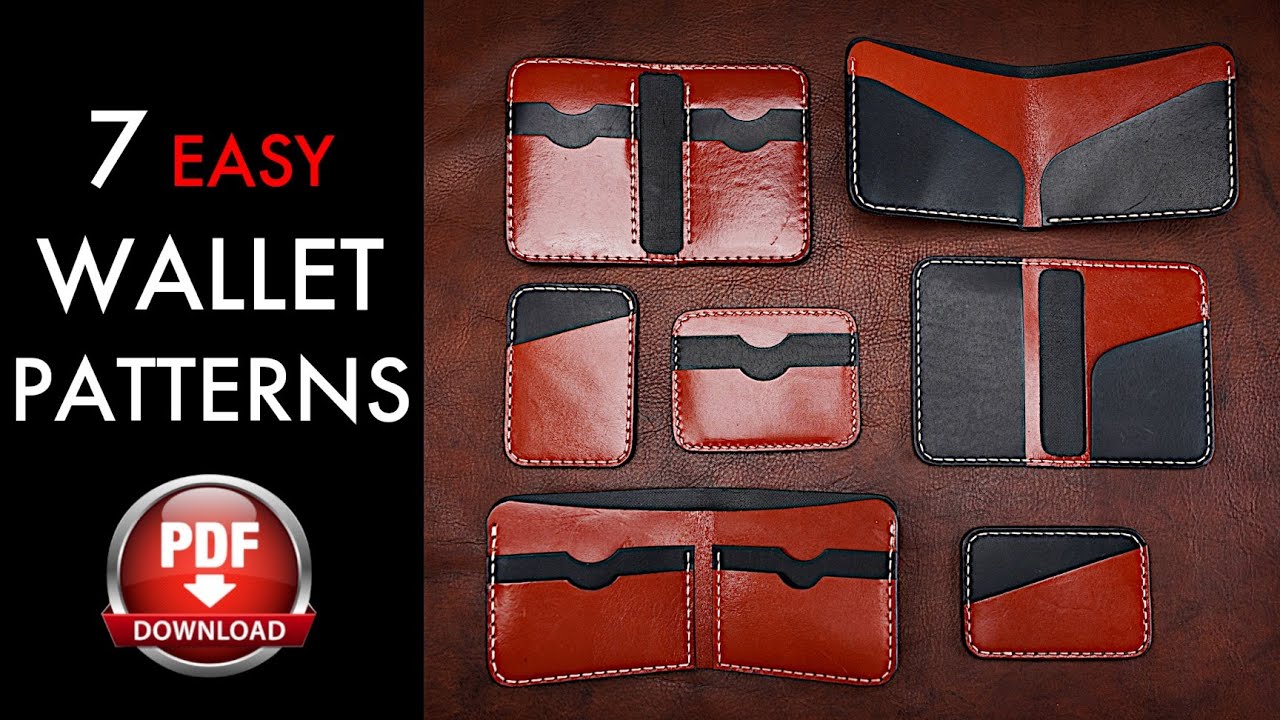7 Easy Leather Wallet Patterns - Pattern Download and DIY Tutorial