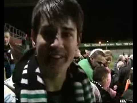 Blyth fans celebrate after Cup win