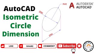 AutoCAD Isometric Circle Dimension | Supereme Cad