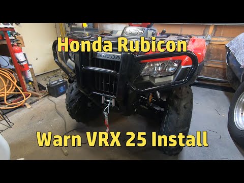 Honda Rubicon 520 & Warn VRX Winch Install
