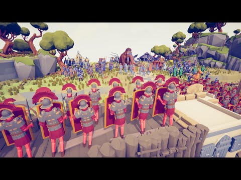 100x ROMAN SOLDIER vs ALL FACTION - Totally Accurate Battle Simulator TABS