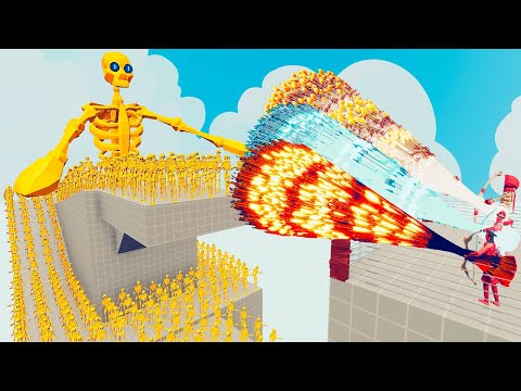 100x GOLDEN SKELETON + 2x GIANT vs 3x EVERY GOD - Totally Accurate Battle Simulator TABS