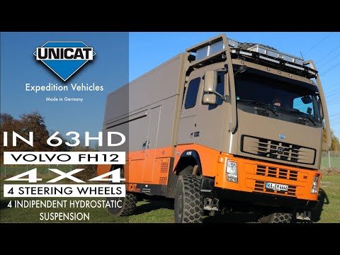 UNICAT Expedition Vehicle: IN63HD Volvo FH12 by UNICAT 4 Steering Wheels, 4 independent suspensions.