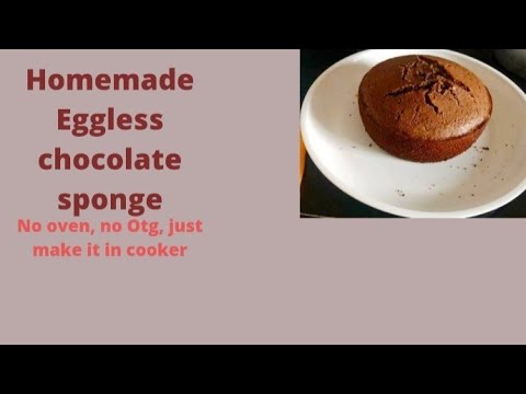 Homemade Eggless chocolate sponge cake🍰🍰