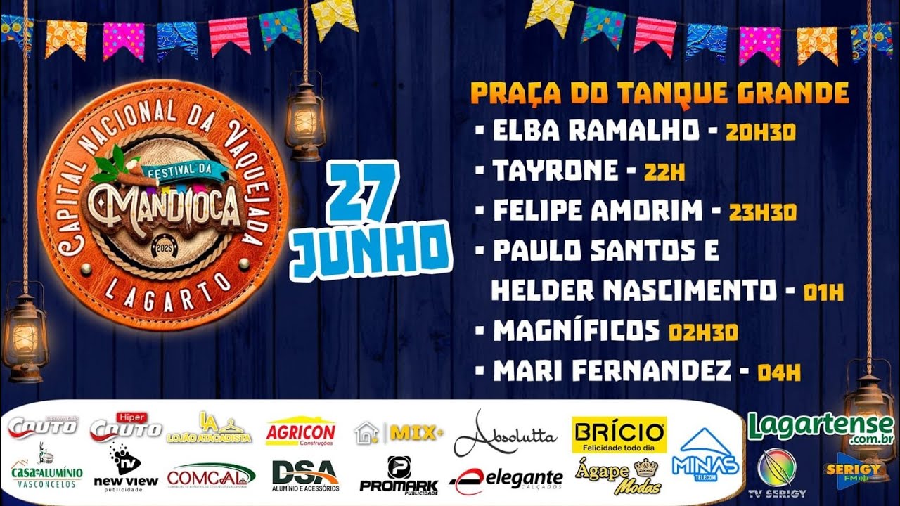 AO VIVO: Festival da Mandioca 2025 | 3º Noite #tayrone ,#elbaramalho ,#magnificos ,#marifernandez