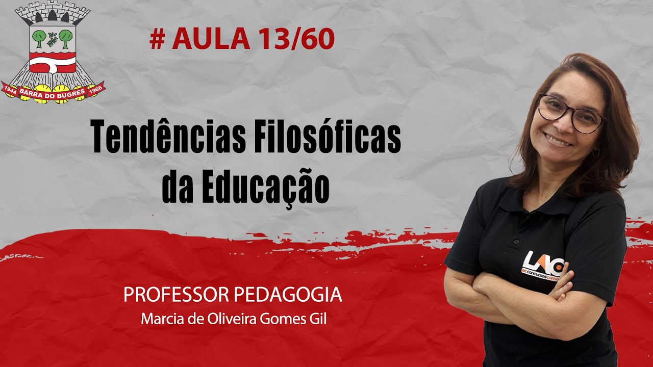 BARRA DO BRUGRES - Tendências Filosóficas da Educação - Conhecimentos Pedagógicos - 13/60