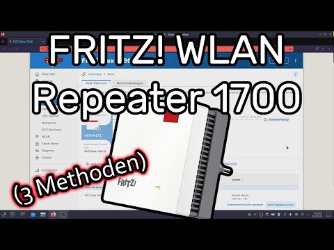 Set up the Fritz WLAN Repeater 1700 and connect it to the Fritzbox (WPS, WLAN bridge, LAN bridge,...