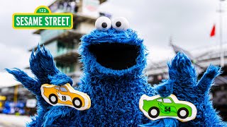 Cookie Monster is the Grand Marshall at NASCAR Brickyard 400!🍪🏎️🏁 #sesamestreet